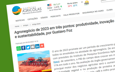 Agronegócio de 2023 em três pontos: produtividade, inovação e sustentabilidade, por Gustavo Foz